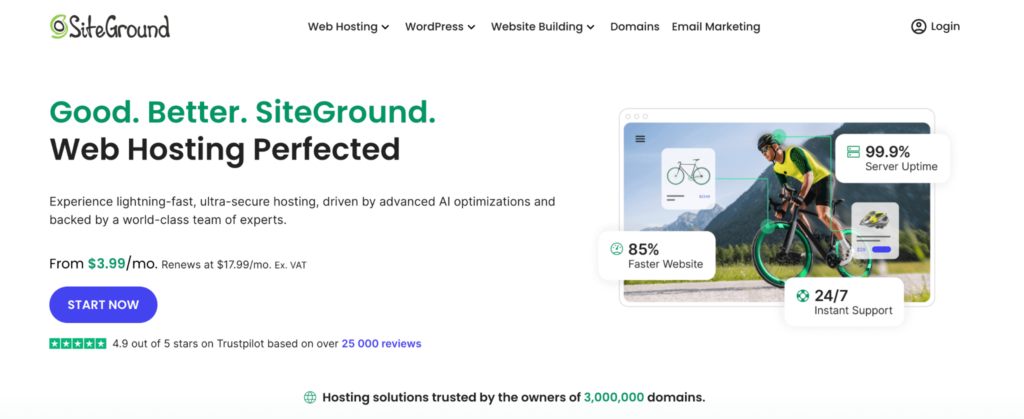 ecommerce web hosting - SiteGround